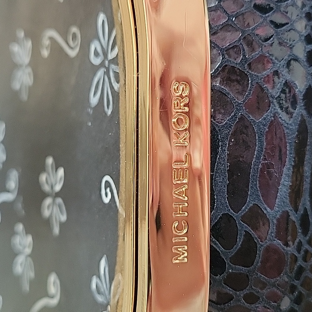 EUC- Michael Kors ‘Berkley’ Python Embossed Leather Clutch - Picture 3 of 8